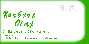 norbert olaj business card